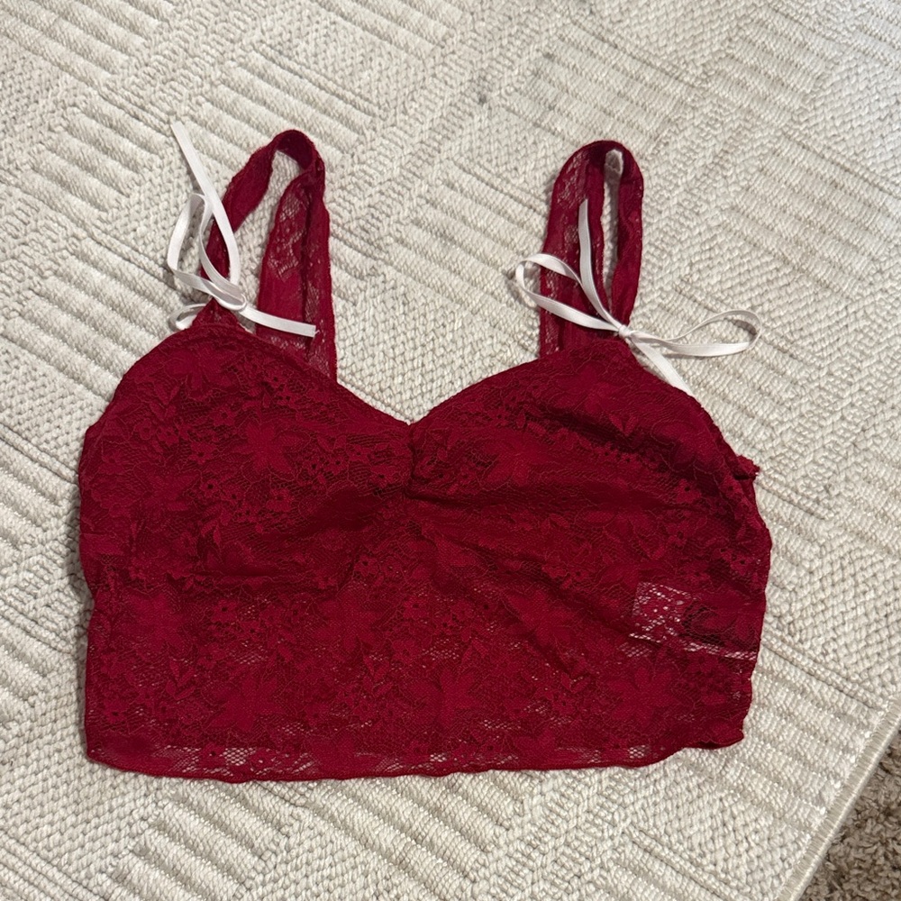 Women's Lace top - Burgundy Red